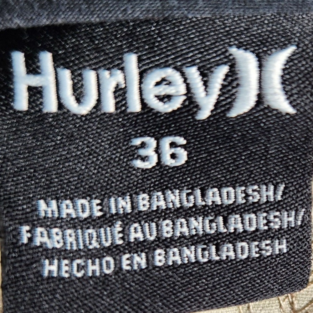 Hurley Chino Shorts Mens 36 Tan Excellent Stretch Flat Front Casual - Picture 7 of 12